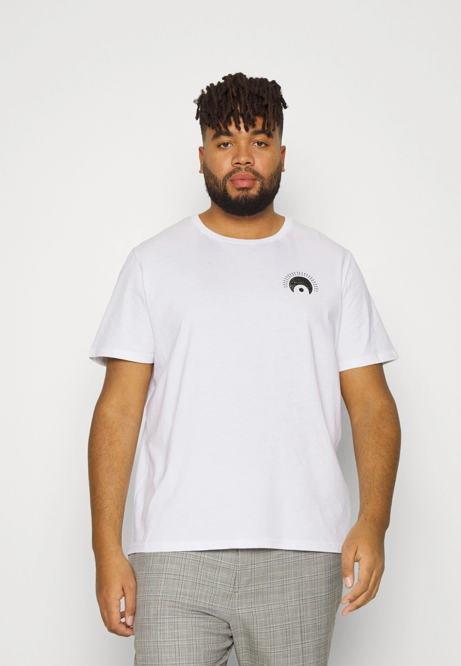 YOURTURN Eye Moon Tee Unisex - Print T-Shirt - White - Image 3