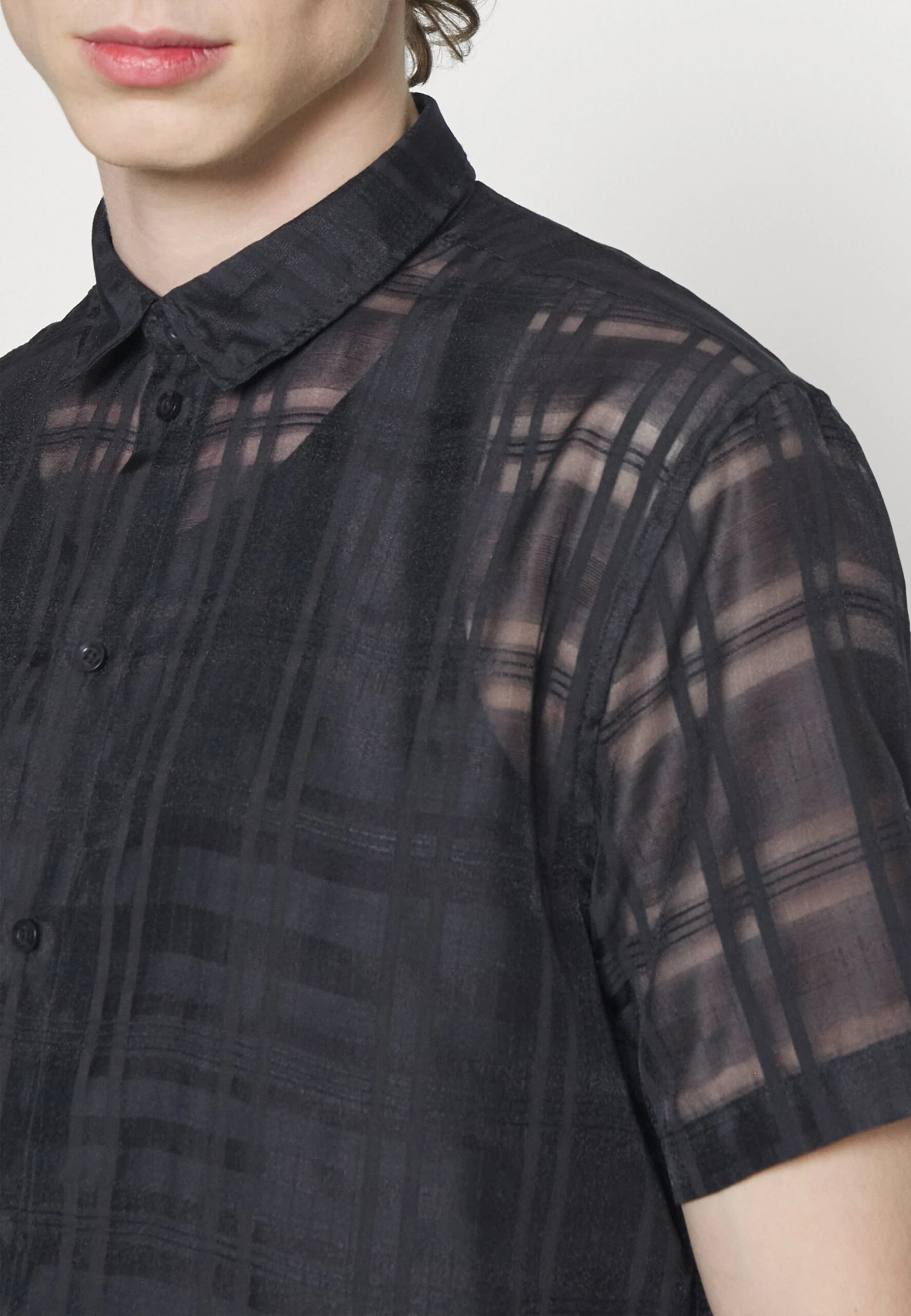 YOURTURN Mesh Shirt - Shirt - Black - Image 6