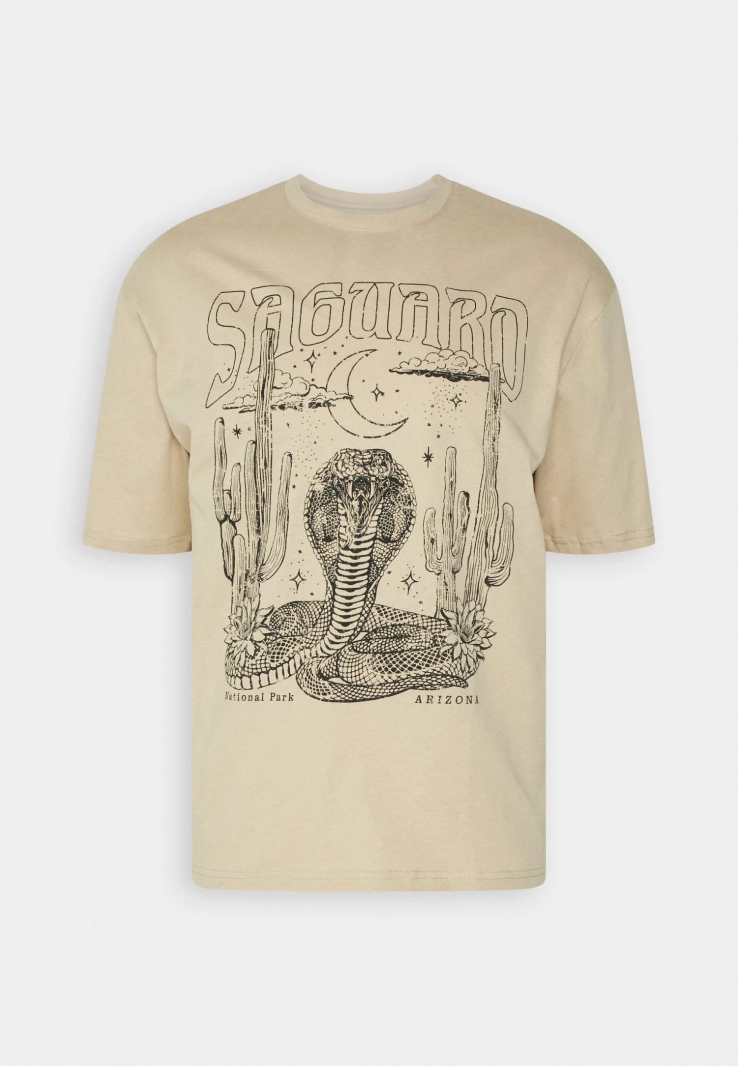 YOURTURN Unisex - Print T-Shirt - Tan - Image 4