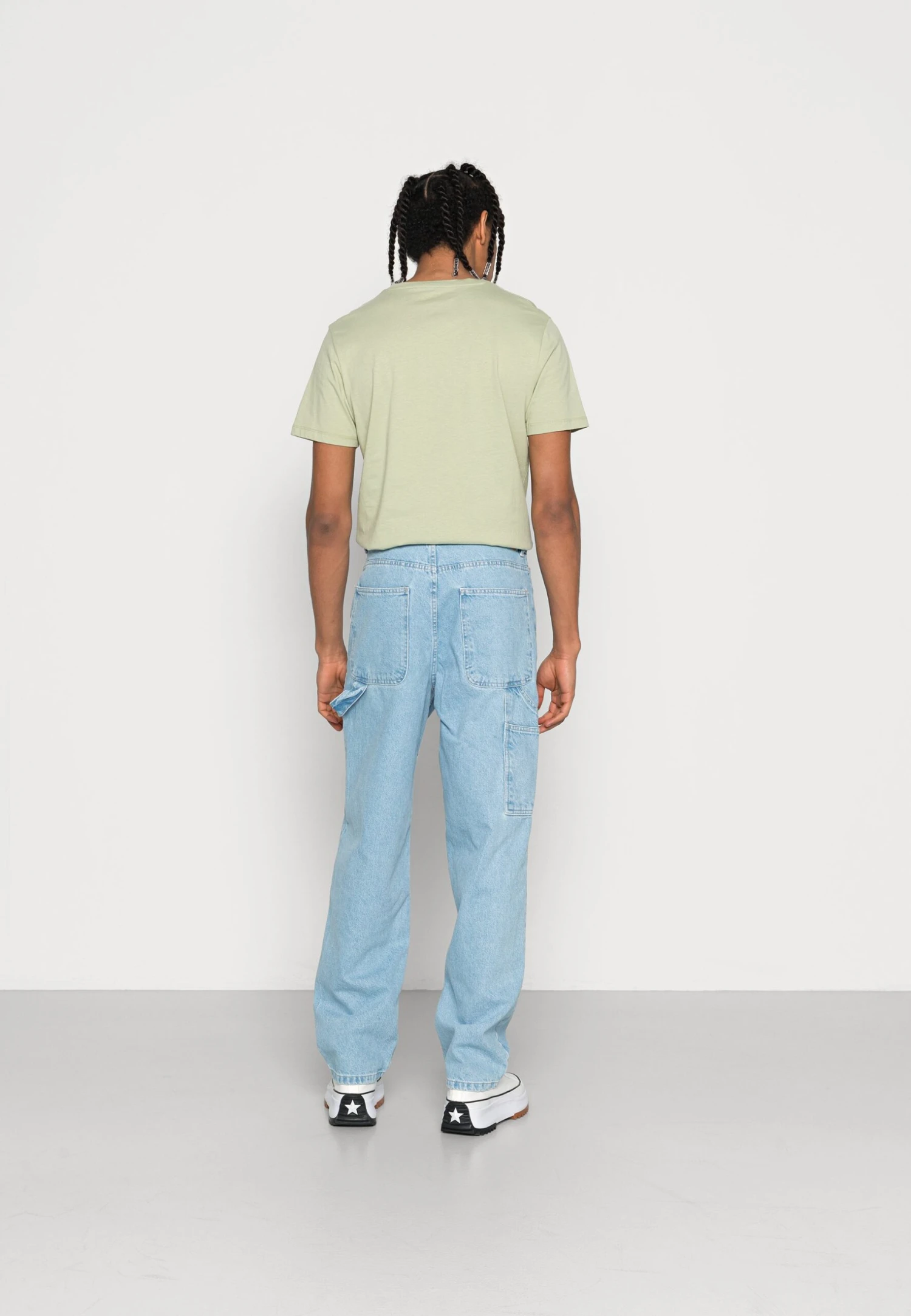 YOURTURN Unisex - Relaxed Fit Jeans - Light Blue Denim - Image 3