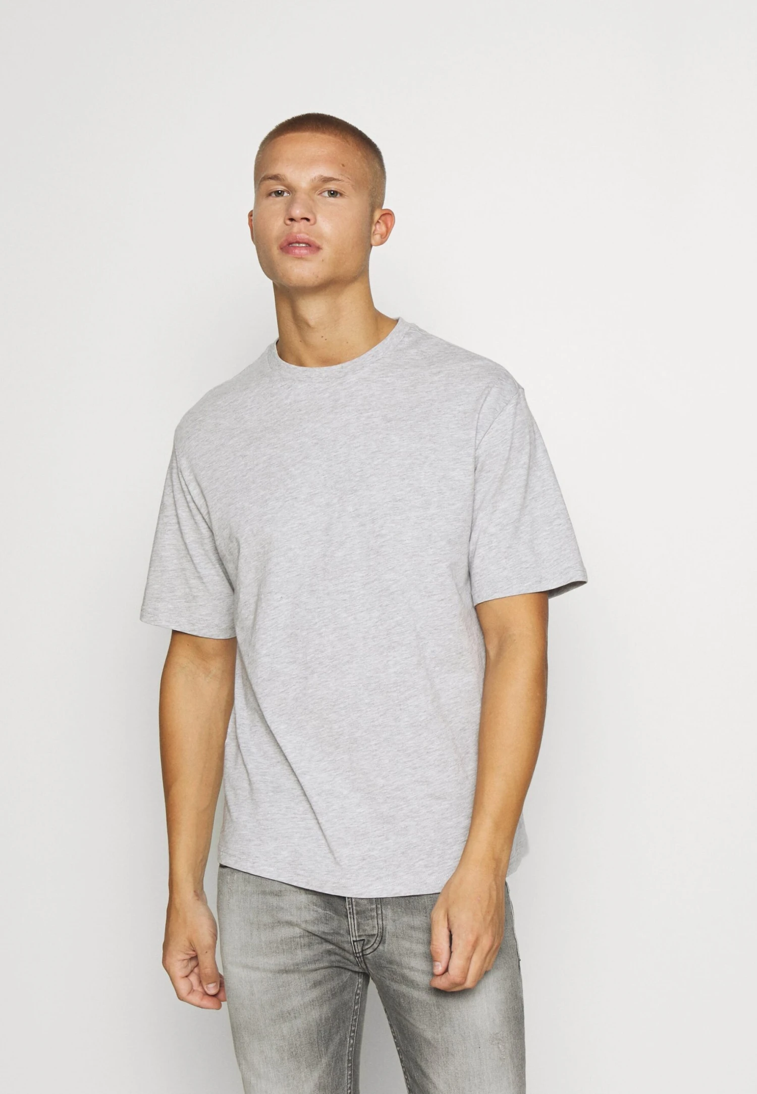 YOURTURN 3Pack Unisex - Basic T-Shirt - Black/Light Grey/White - Image 5