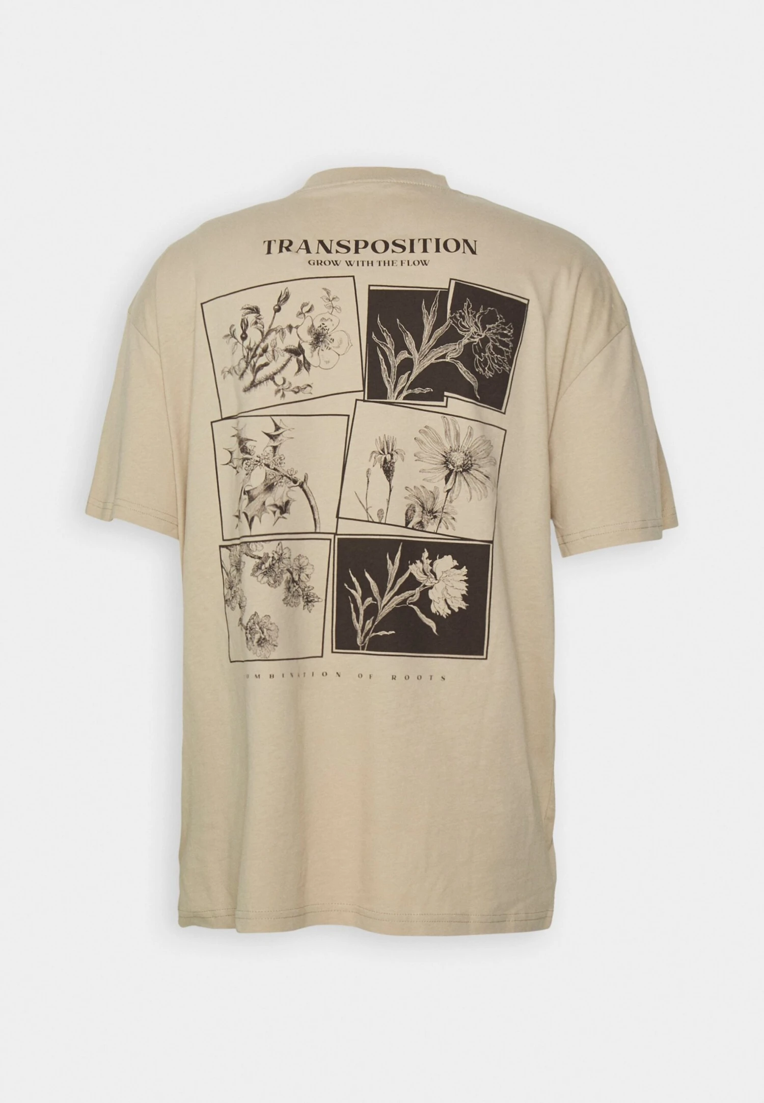 YOURTURN Unisex - Print T-Shirt - Beige - Image 6