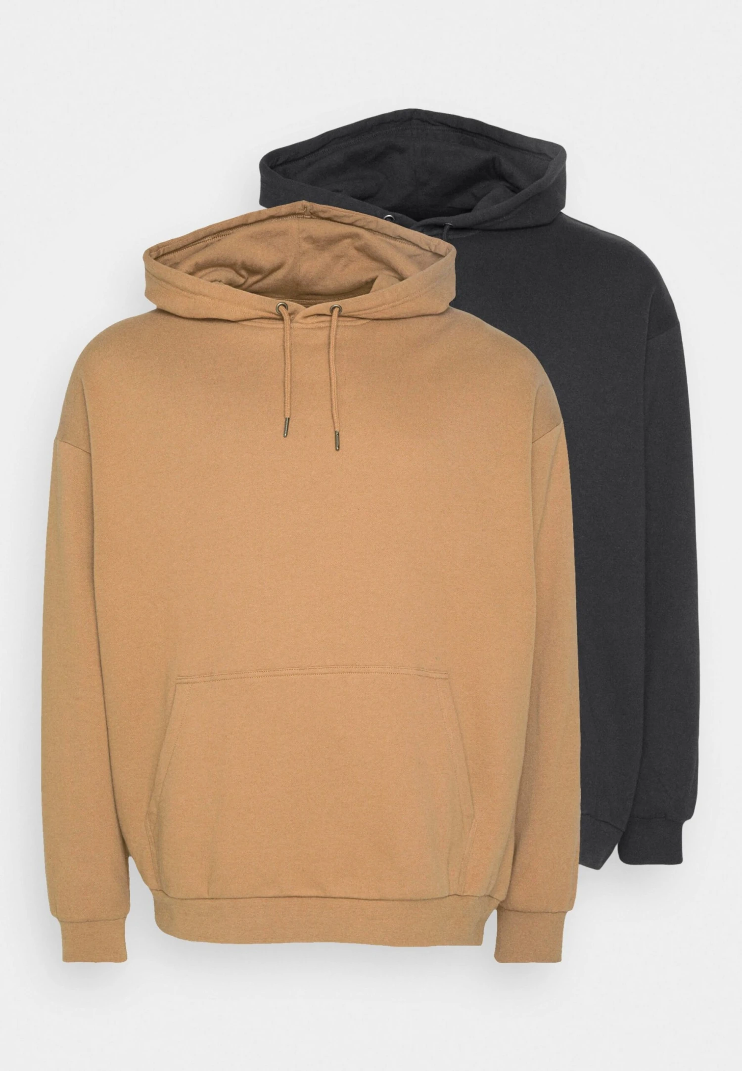 YOURTURN 2 Pack Unisex - Hoodie - Light Brown/Black - Image 5