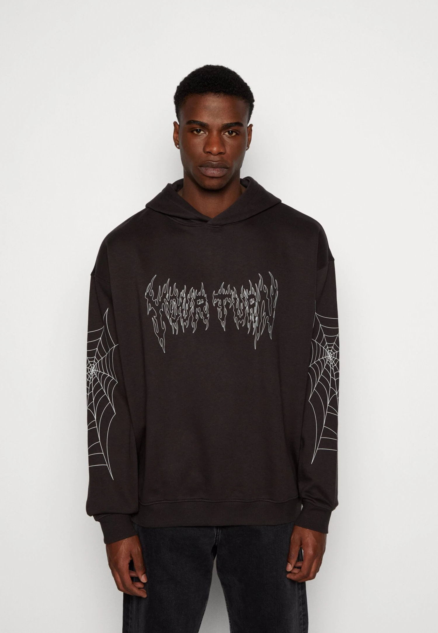 YOURTURN Spiderweb Unisex - Hoodie - Black