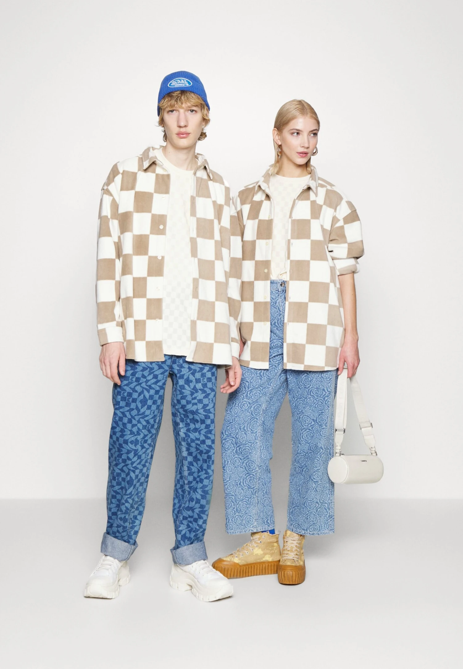 YOURTURN Unisex - Button-Down Blouse - Beige - Image 2