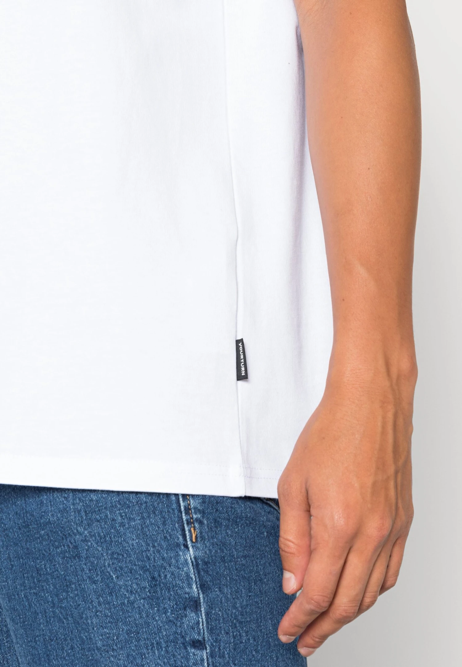 YOURTURN Heavy Weight Tee Unisex - Basic T-Shirt - White - Image 5