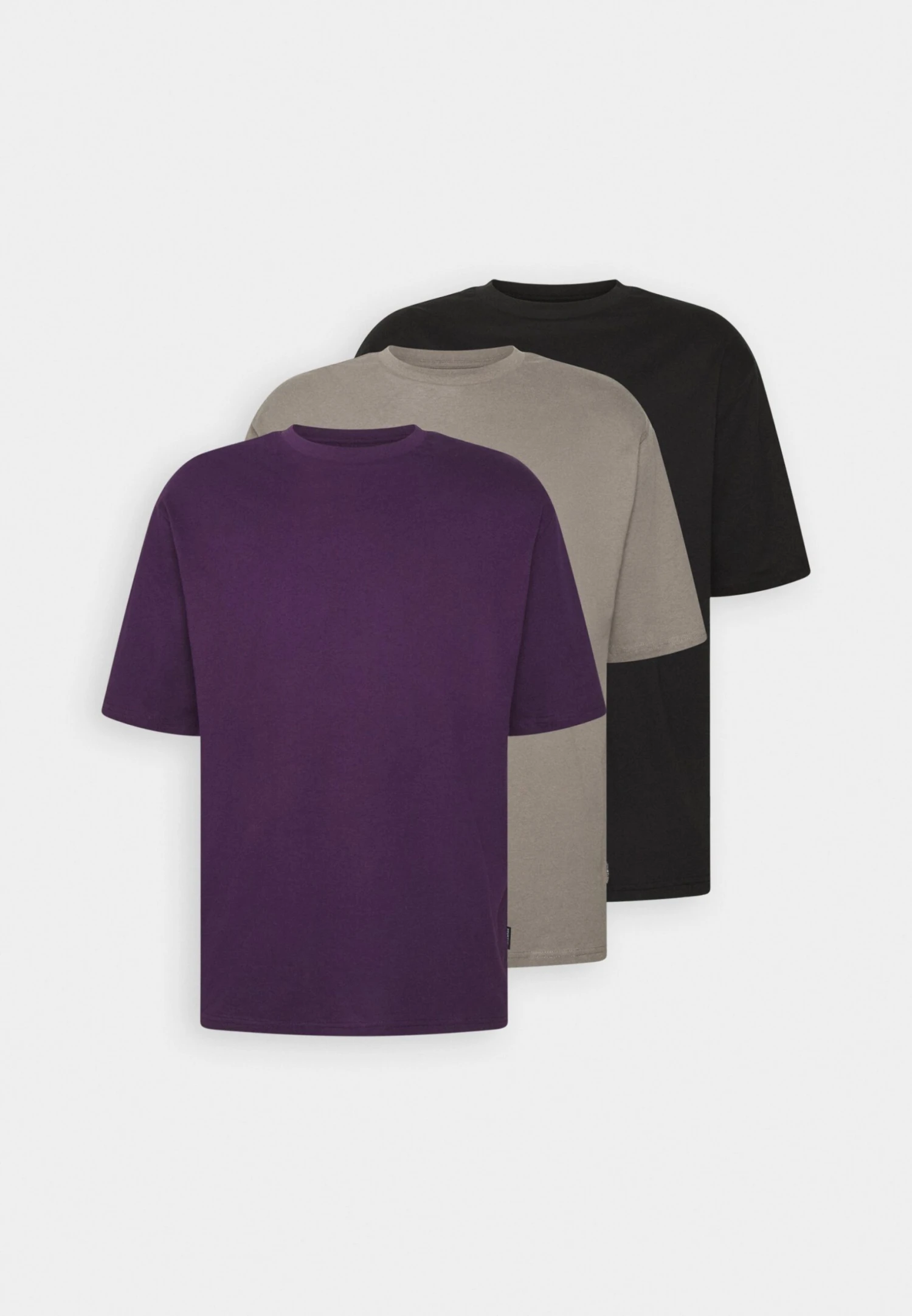 YOURTURN 3Pack Unisex - Basic T-Shirt - Grey/Purple/Black - Image 6