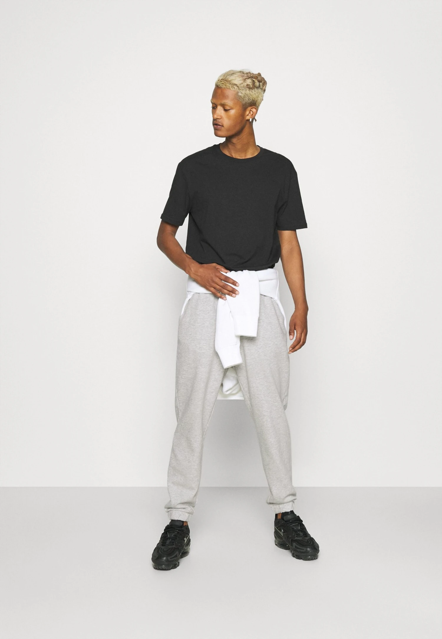 YOURTURN Unisex - Tracksuit Bottoms - Mottled Light Grey - Image 2