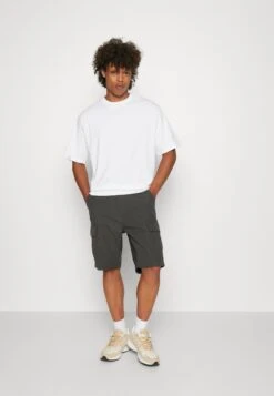 YOURTURN 3Pack Unisex - Basic T-Shirt - White/Dark Grey /Dark Brown