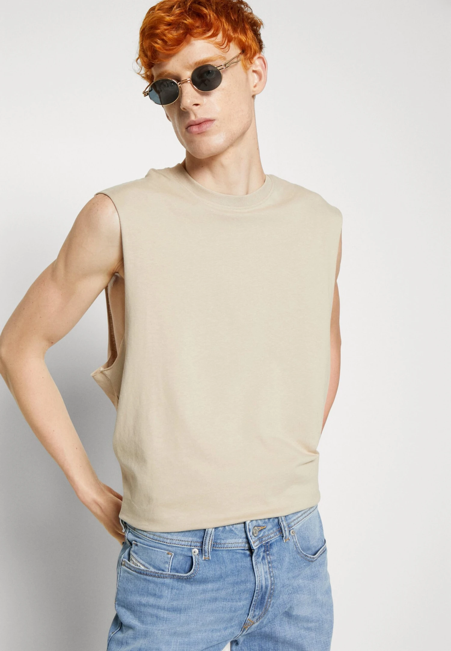 YOURTURN Unisex 2 Pack - Top - Beige/Dark Blue - Image 5