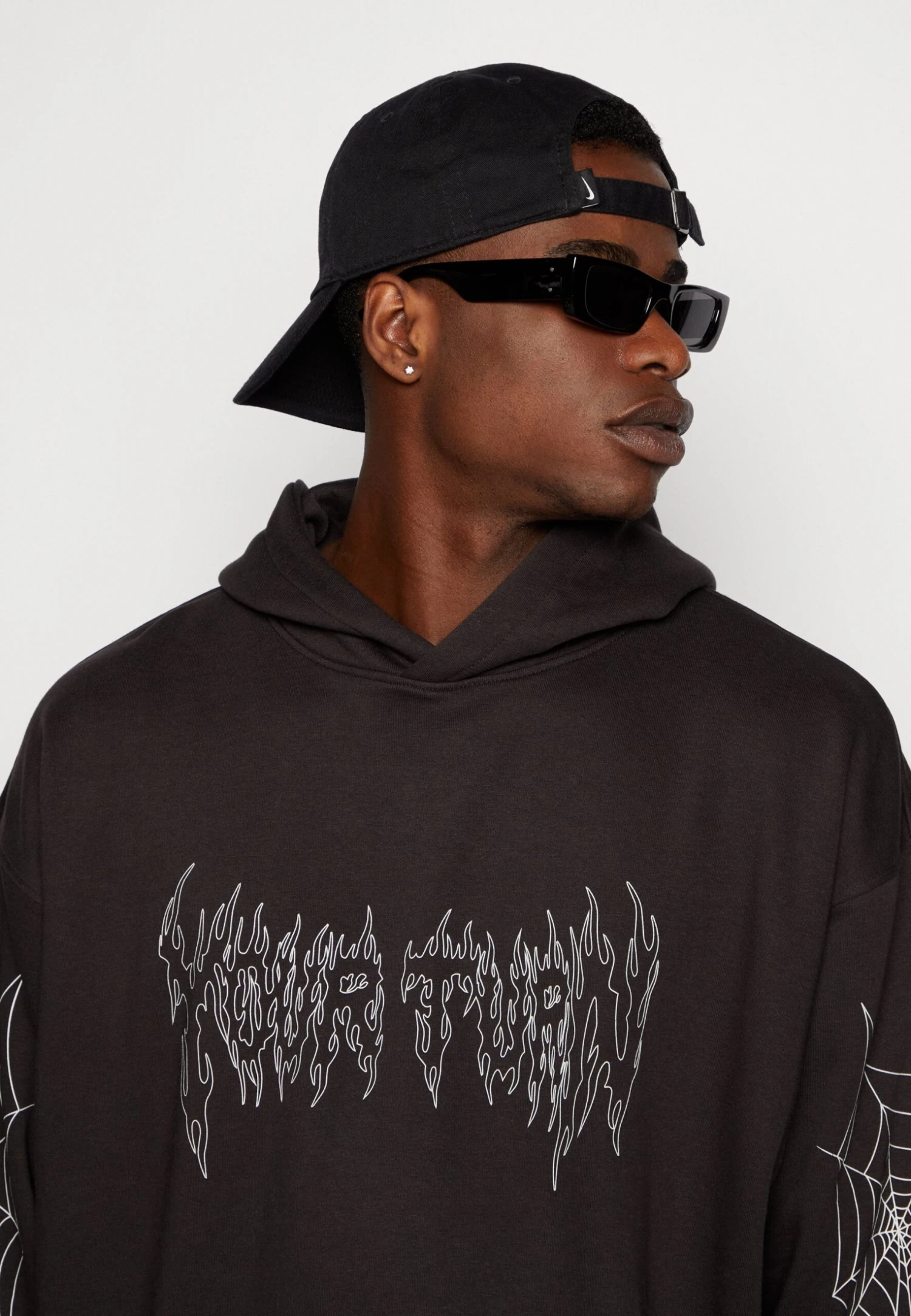 YOURTURN Spiderweb Unisex - Hoodie - Black - Image 4