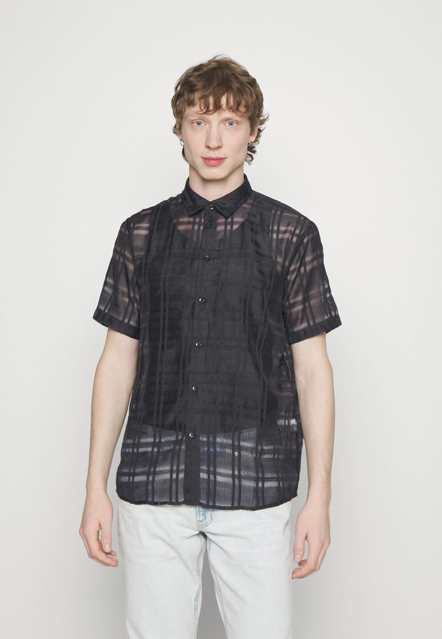 YOURTURN Mesh Shirt - Shirt - Black