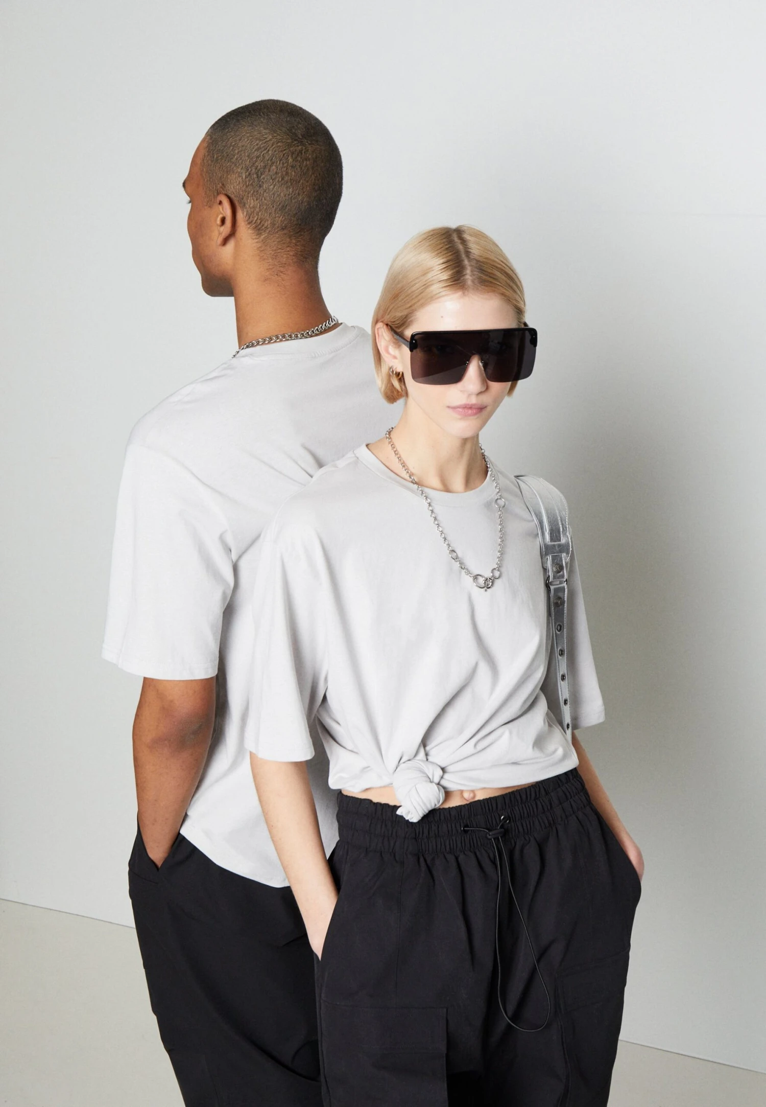 YOURTURN 3Pack Unisex - Basic T-Shirt - Light Blue/Grey/Pink - Image 6