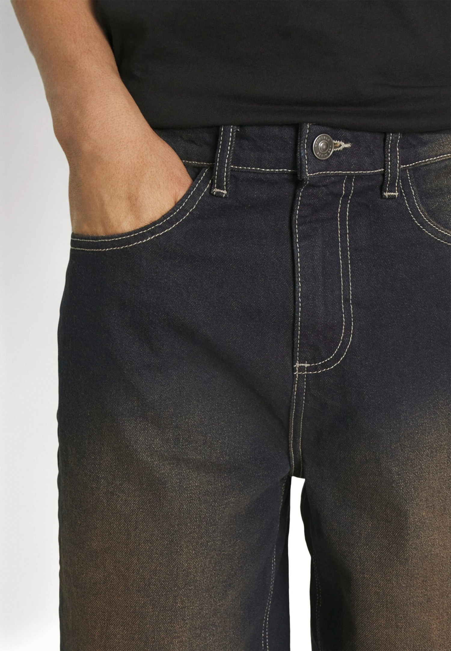 YOURTURN Unisex - Denim Shorts - Dark Blue Denim - Image 5